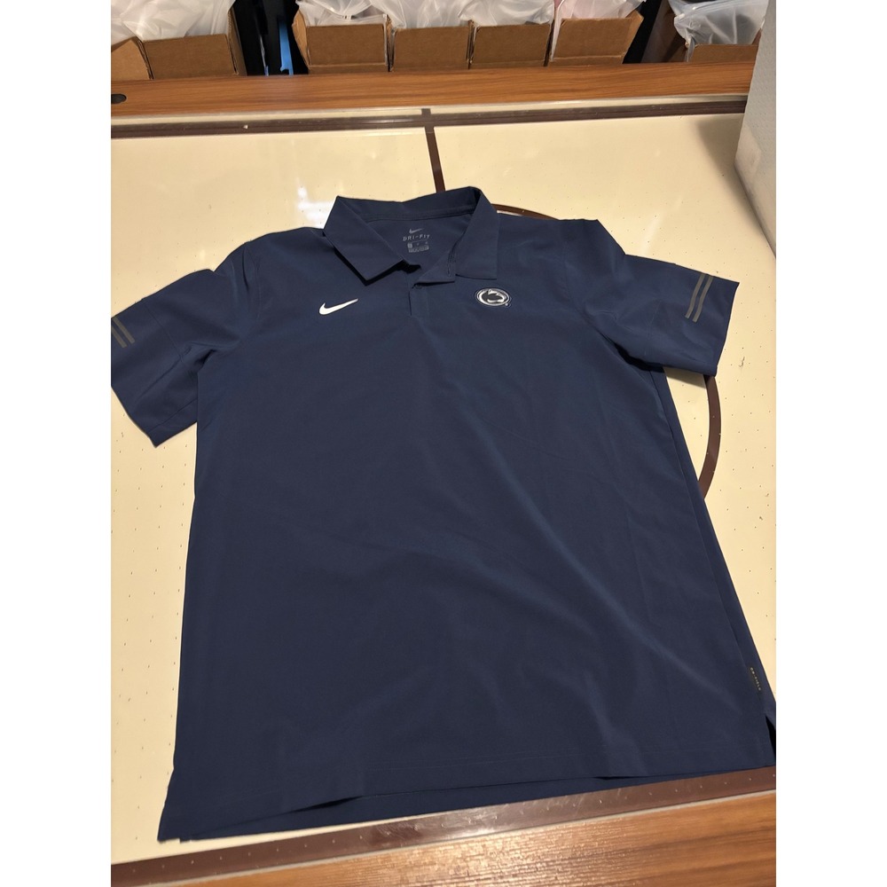 1166 Nike Dri-FIT Penn State Nittany Lions Polo Shirt Navy Blue Mens XL  Golf